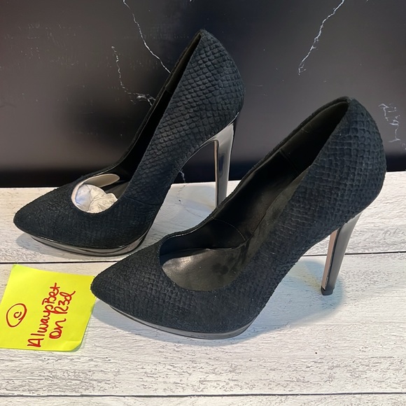 Shoemint Addie Suede Platform High Heels Size 6.5 - Picture 12 of 13